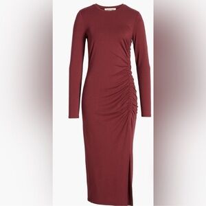 Open Edit Long Sleeve Burgundy Dress, Size XL, EUC